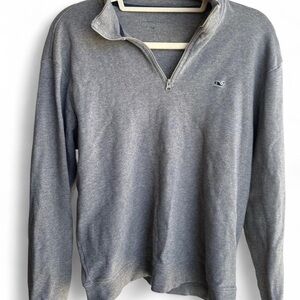 Vineyard Vines Gray Zip-Up Sweater
